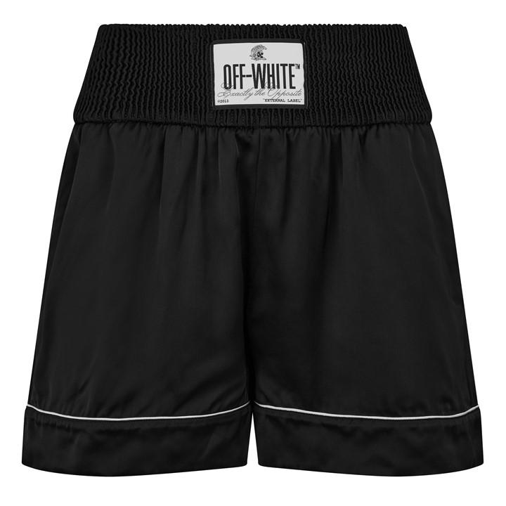 Off-white Satin Logo-patch Shorts