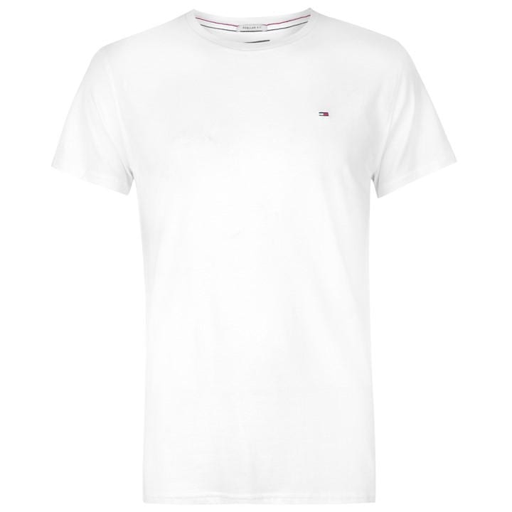 Tommy Jeans Men's White Crew Neck Tee Large