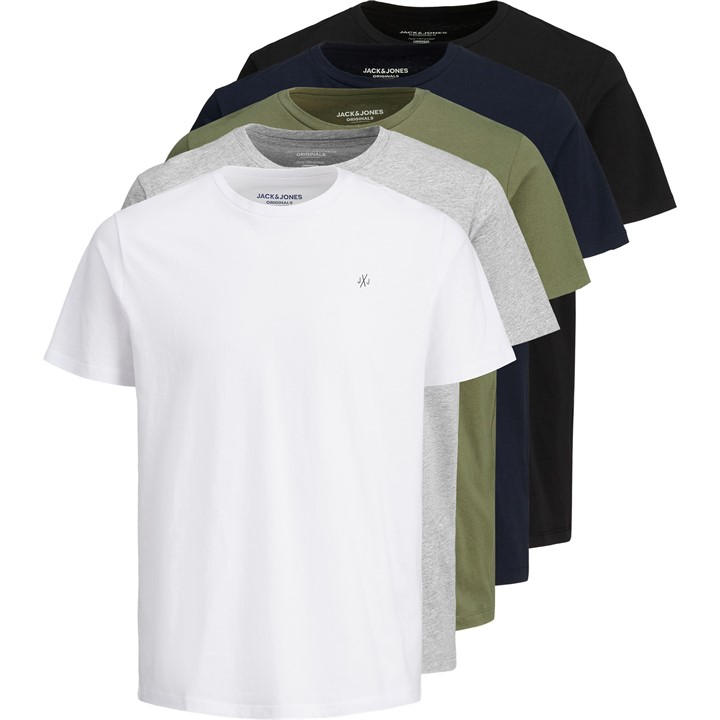 JACK & JONES 5-PACK JXJ SHORT SLEEVE T-SHIRT M