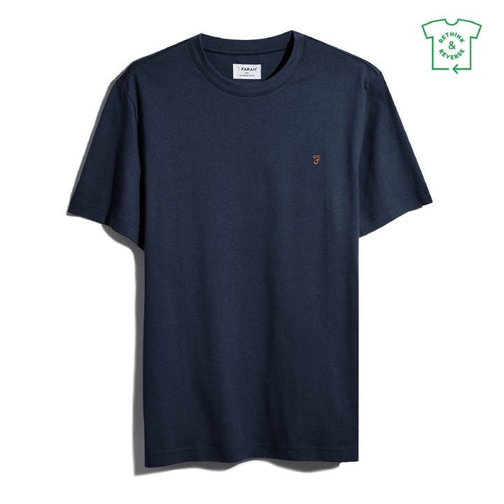 Farah Men's Blue Regular T-Shirt Extra Large