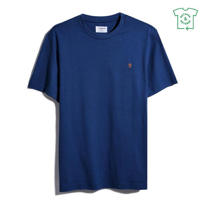 Farah Men's Blue Regular T-Shirt Small
