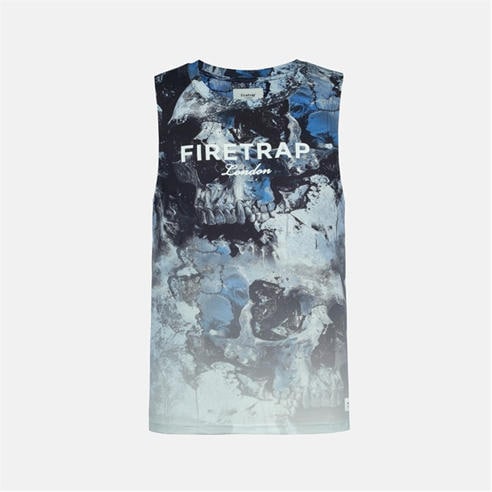 Firetrap - Men's Sub Lightning Print Cotton Muscle Vest