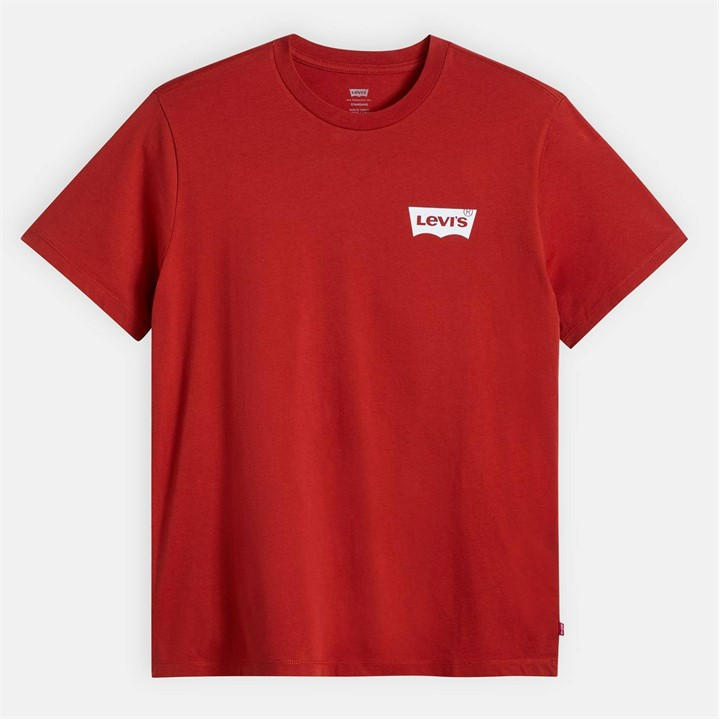 Levis Men's Red Varsity Circle T-Shirt Large