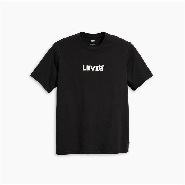 Levis Men's Black Varsity Circle T-Shirt Large