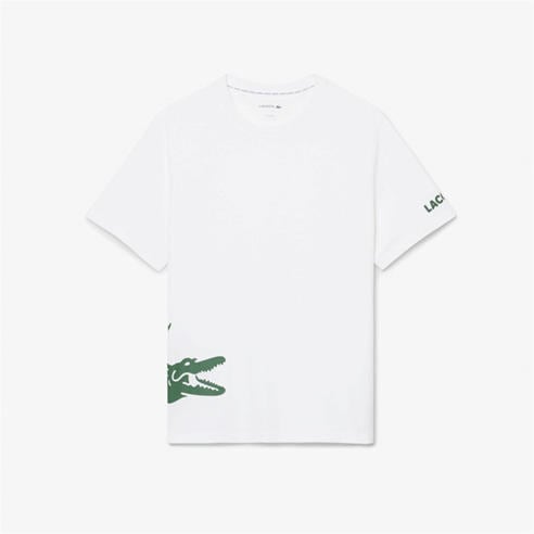 Lacoste - Men's Printed Cotton Lounge Short Sleeve Pyjama Top