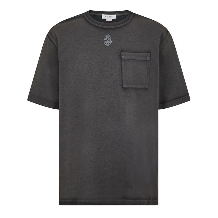 Alexander Mcqueen Faded Black Skull T-shirt