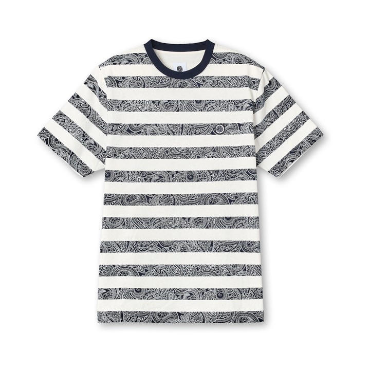 Pretty Green Eclipse Stripe Ts In White