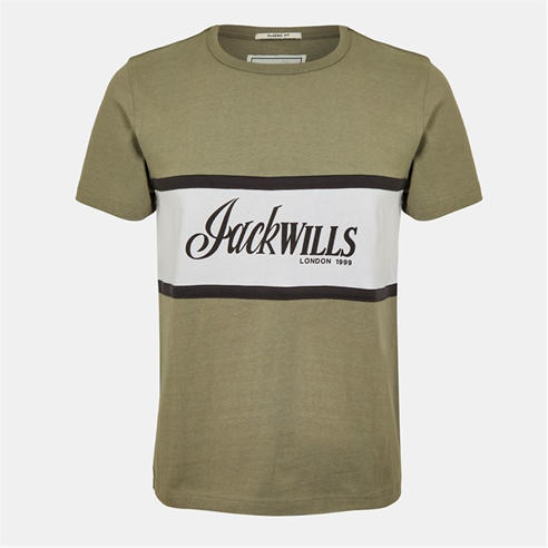 Jack Wills - Men's JW Colour Block Regular Fit T-Shirt