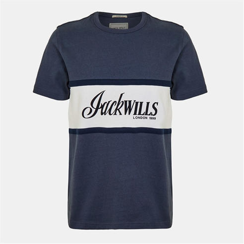 Jack Wills - Men's JW Colour Block Regular Fit T-Shirt