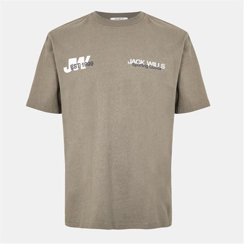 Jack Wills - Men's JW Overlap Text Regular Fit T-Shirt