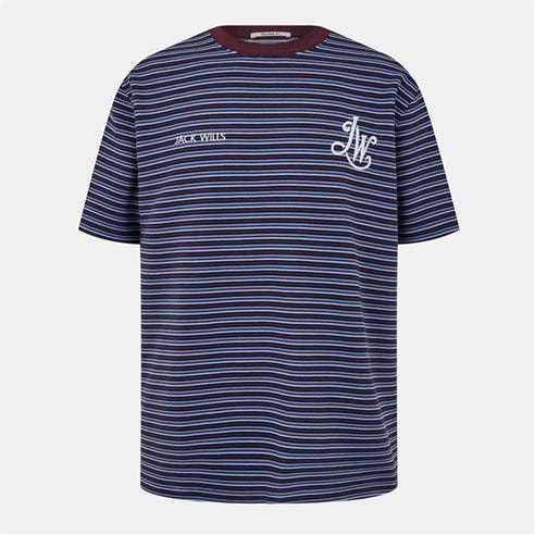 Jack Wills - Men's JW Ottoman Stripe Regular Fit T-Shirt