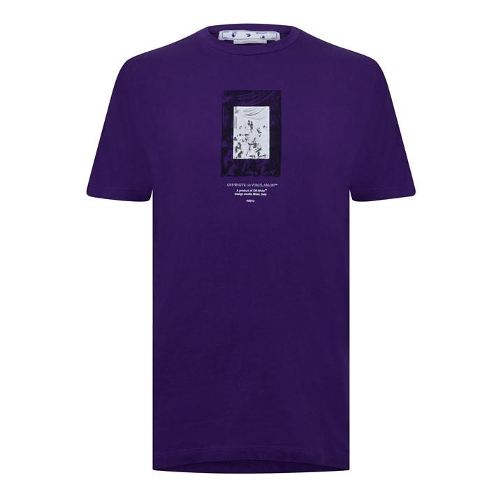 OFF-WHITE MEN'S MIRROR DESIGN T-SHIRT