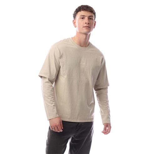 Levis - Men's Twofer Garment Dye Feather Long Sleeve T-Shirt