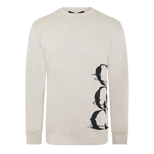 Criminal Damage - Men's Liquify Jacqard Knitted Long Sleeve T-Shirt