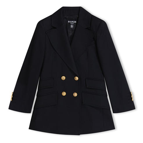 BALMAIN - Kids' Double Breasted Long Sleeve Blazer
