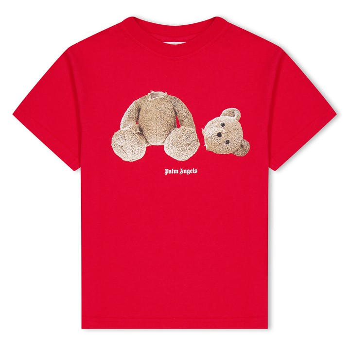 Palm Angels Boys Red Unisex Junior Bear T Shirt