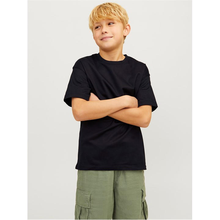 Jack And Jones Boys Black Regular Fit T-Shirt Juniors Size 11