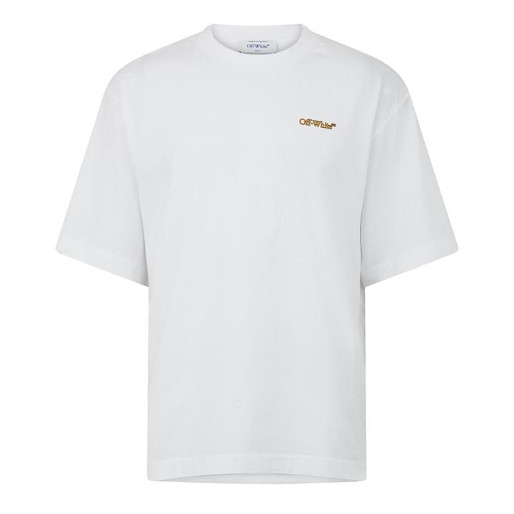 OFF-WHITE MEN'S TAPE SKATE T-SHIRT, ARROW DESIGN