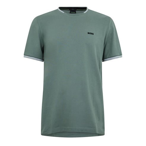 Boss - Mens BOSS Green Short Sleeve T-Shirt with Logo Detail (Taul Regular Fit)
