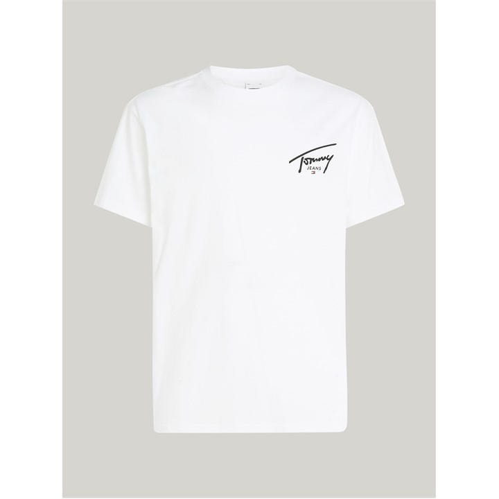 Tommy Jeans Men's White Back Flag Logo T-Shirt Extra Small
