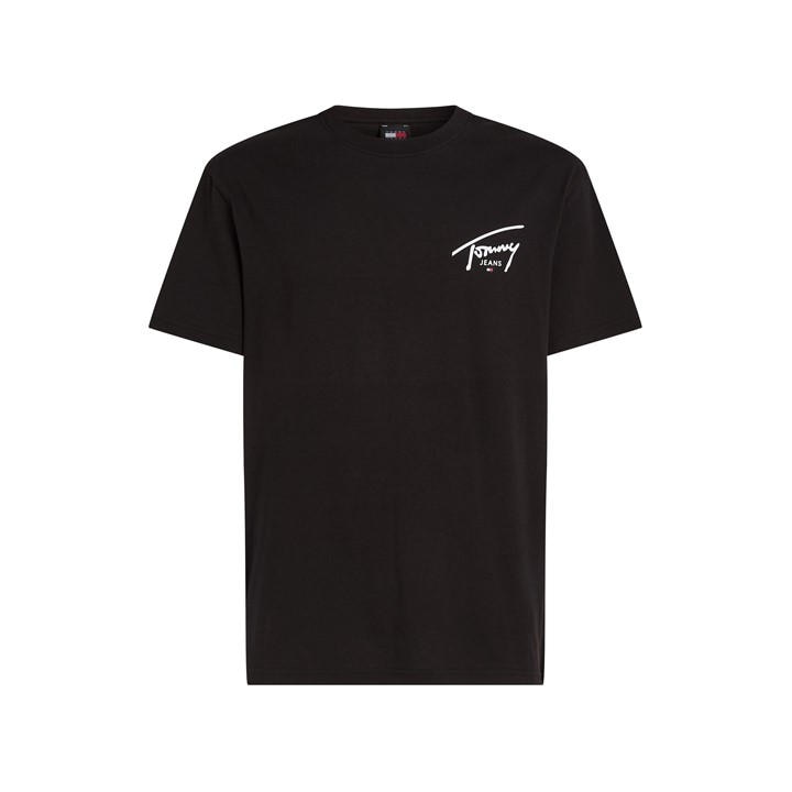 Tommy Jeans Men's Black Back Print T-Shirt 3XL