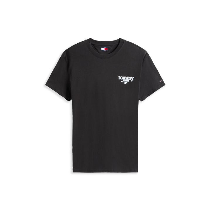 Tommy Jeans Men's Black Back Flag Logo T-Shirt Extra Small