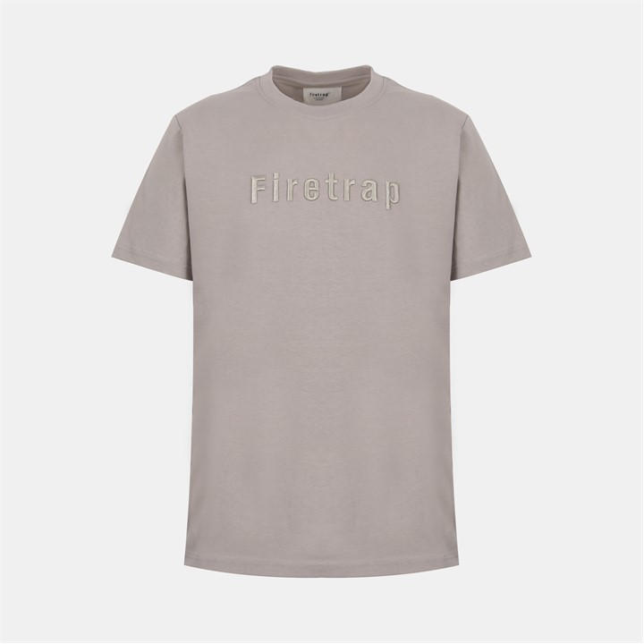 Firetrap Men's Grey Regular Fit T-Shirt