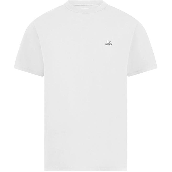 Cp Company Men's White Regular Fit Basic T-Shirt Extra Small