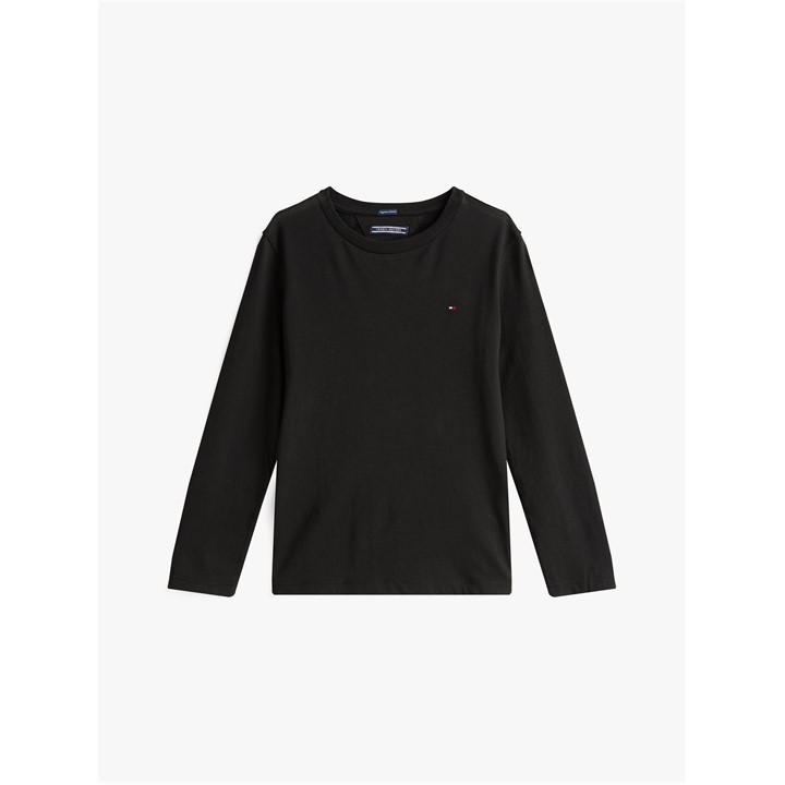 Tommy Hilfiger Boys Black Basic Cn Knit L/S