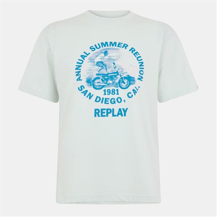 Blue - Replay - Men's Moto Tricks T-Shirt