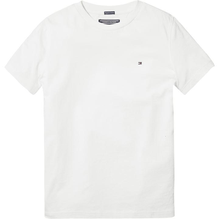 Tommy Hilfiger Unisex Kids White Original T Shirt Children's Size 7