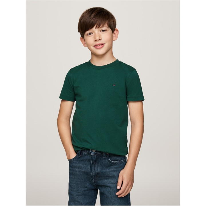 Tommy Hilfiger Unisex Kids Green Original T Shirt Children's