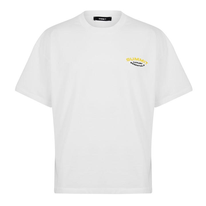 G Star Men's White Distressed Originals Slim T-Shirt Small