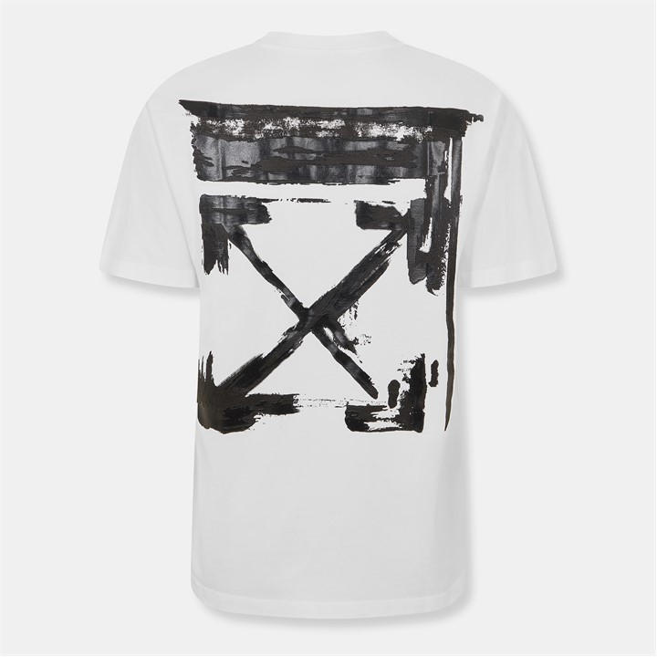 Off White Men's White Off Ink Arrow Regular Fit T-Shirt