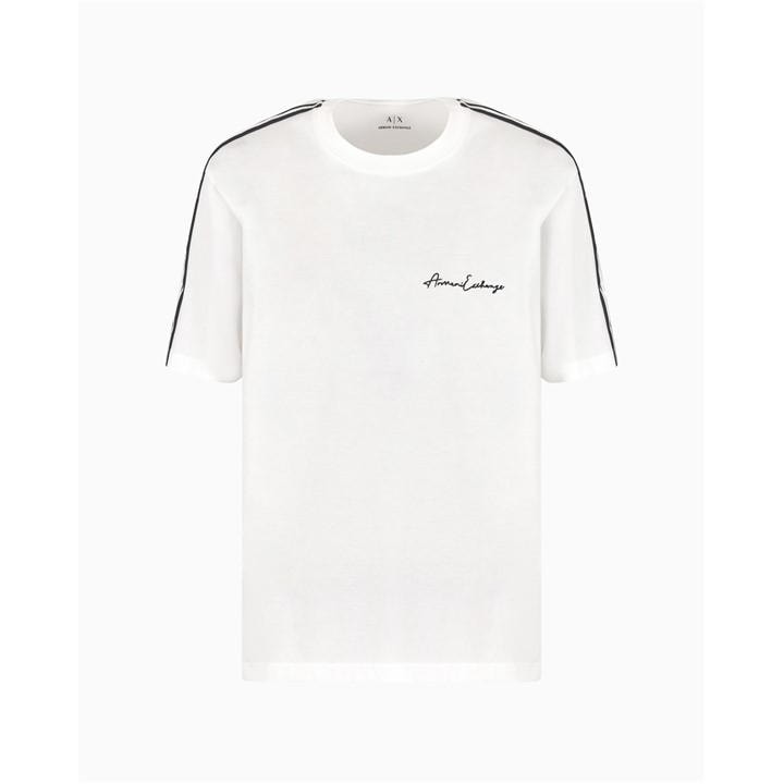 Armani Exchange Crew Neck Logo T Shirt White