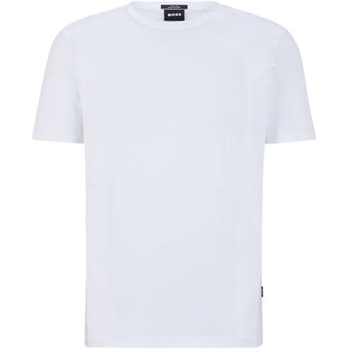 Boss - Men's Tessler 150 Black Cotton Short Sleeve Slim Fit T-Shirt