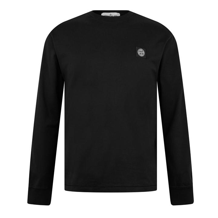 Stone Island Compass Patch Long Sleeve T-shirt In Gold