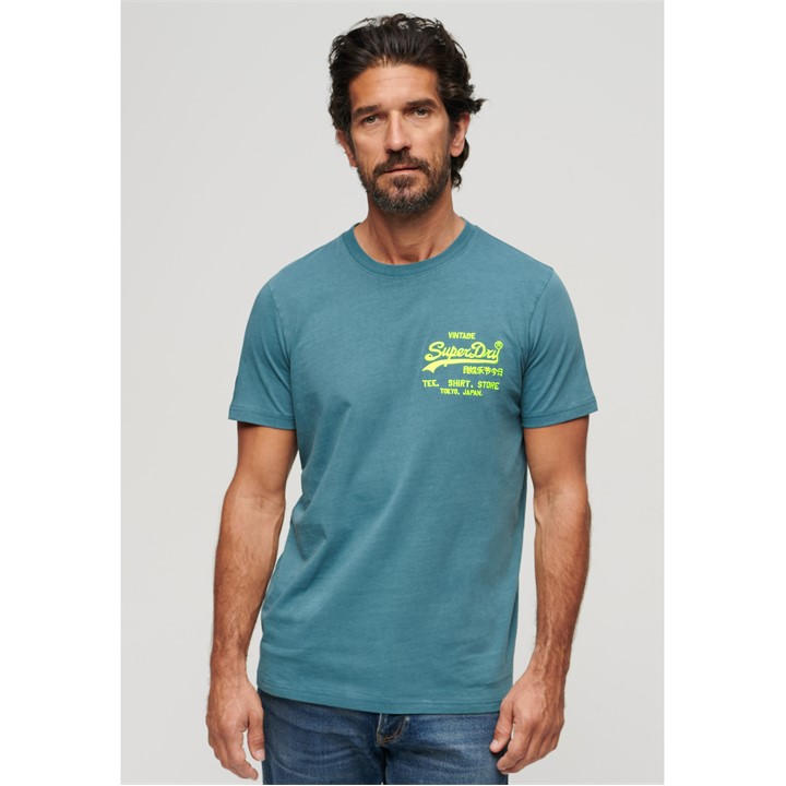 SUPERDRY NEON VINTAGE LOGO T-SHIRT