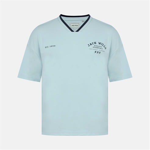 Jack Wills - Men's V-Neck Short Sleeve Oversized T-Shirt
