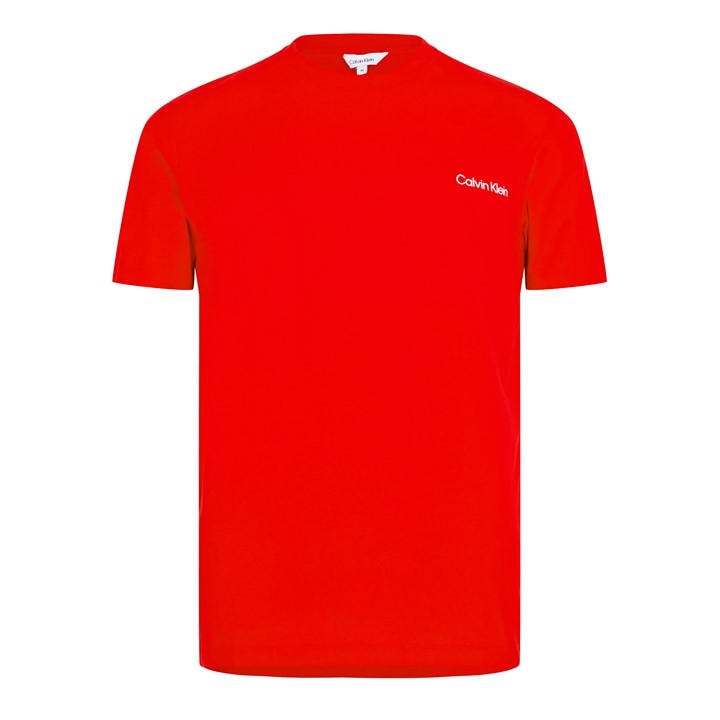 Calvin Klein Men's Red Core Logo T Shirt Small