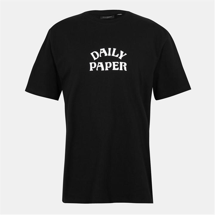 Daily Paper Men's Black Paper Dias Stacked T Sn54 Large