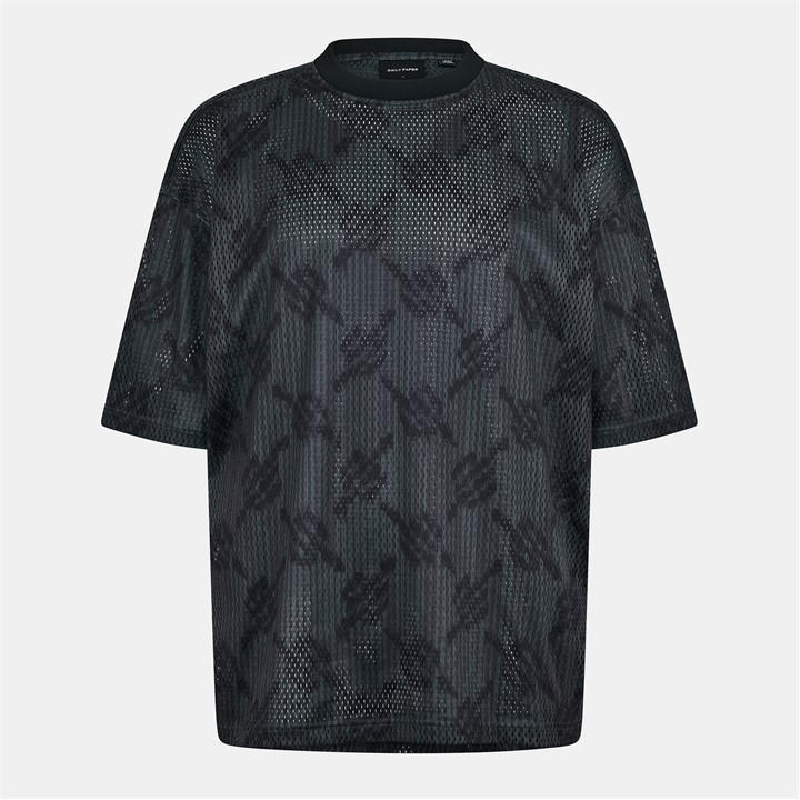 Daily Paper Men's Green Paper Mesh Logo Tee Sn54 Large