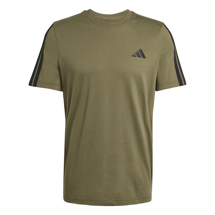 Adidas Men's Green Essentials 3-Stripes T-Shirt Extra Large