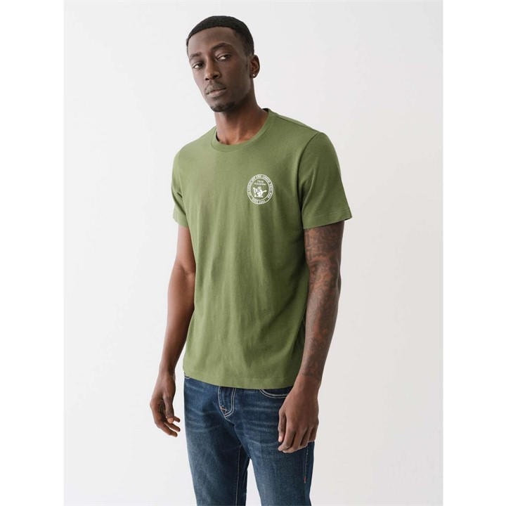 TRUE RELIGION STAMP CREW NECK T-SHIRT MENS