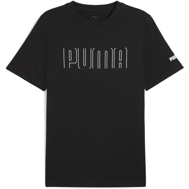 Puma Men's Black Sport Grphc Tee Large