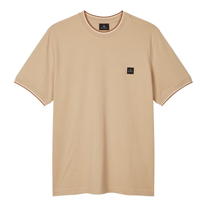 Ps Paul Smith Men's Beige Logo Patch T-Shirt Large