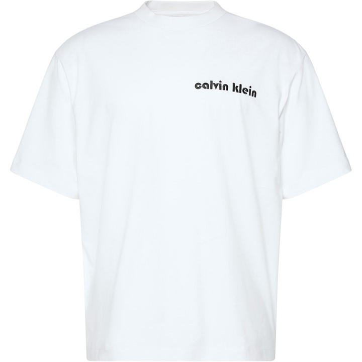 Calvin Klein Jeans Men's White Ckj Bubble T Sn54 Small