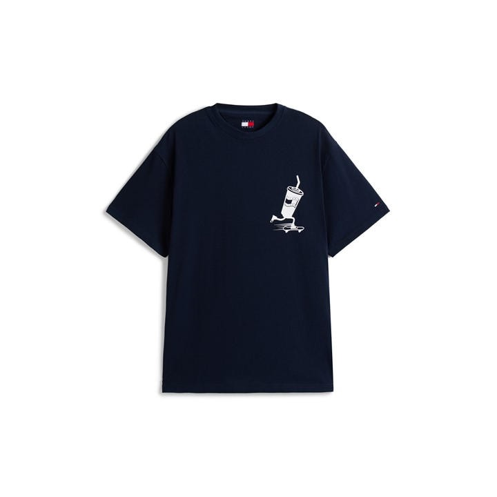 Tommy Jeans Men's Blue Tj Nvtly Graphic T Small