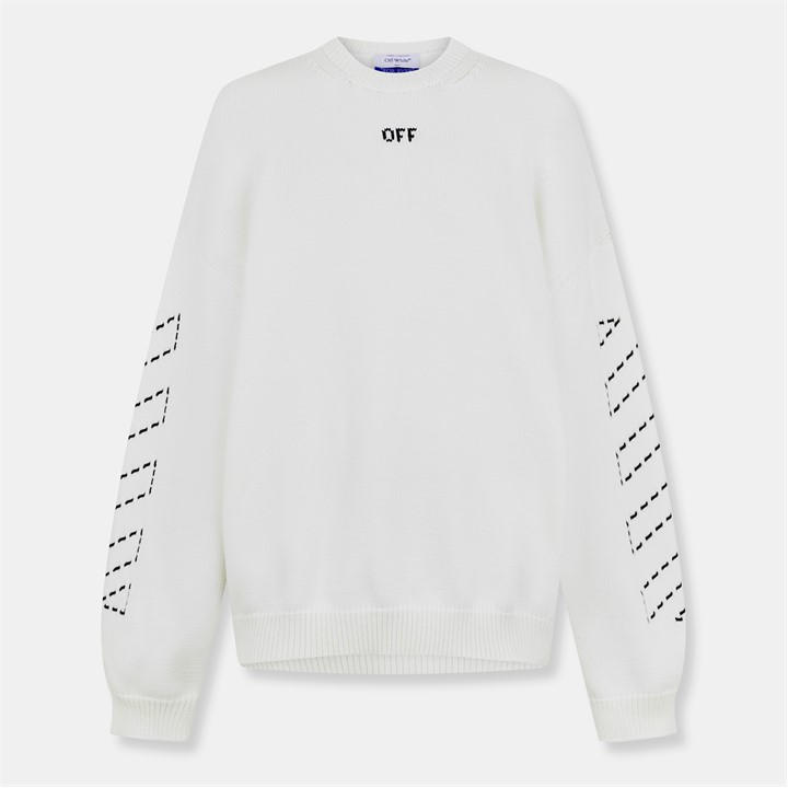 Off White Men's Multi Off Arrow Crew Neck Large