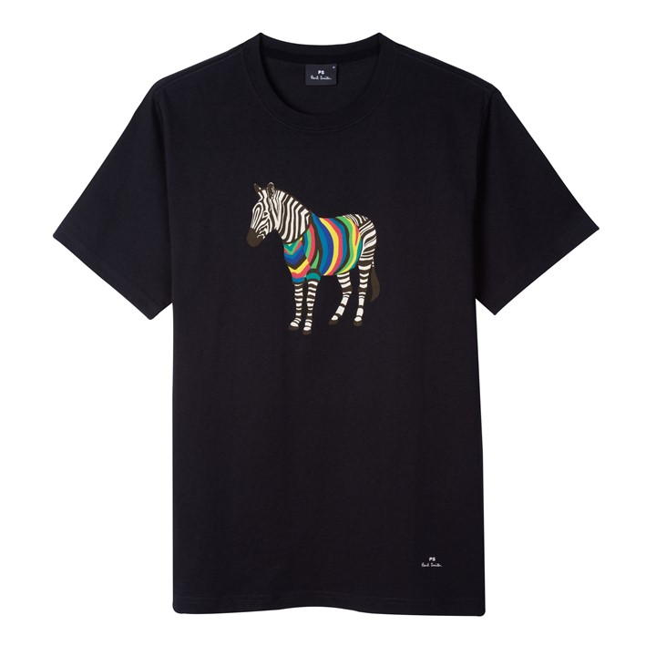 PS BY PAUL SMITH EN'S REGULAR FIT ZEBRA PRINT T-SHIRT